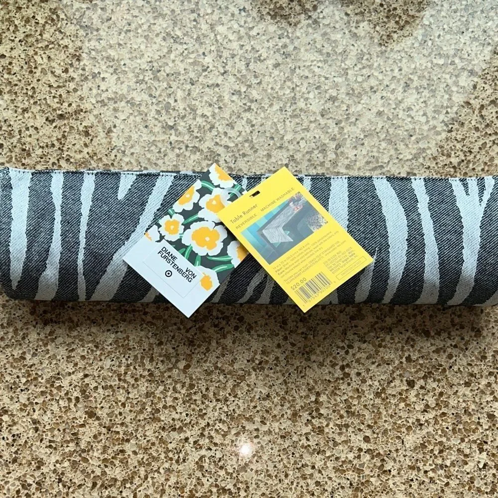 DVF 4 Target 🎯 Zebra 🦓 Stripe Table Runner Get Wild!